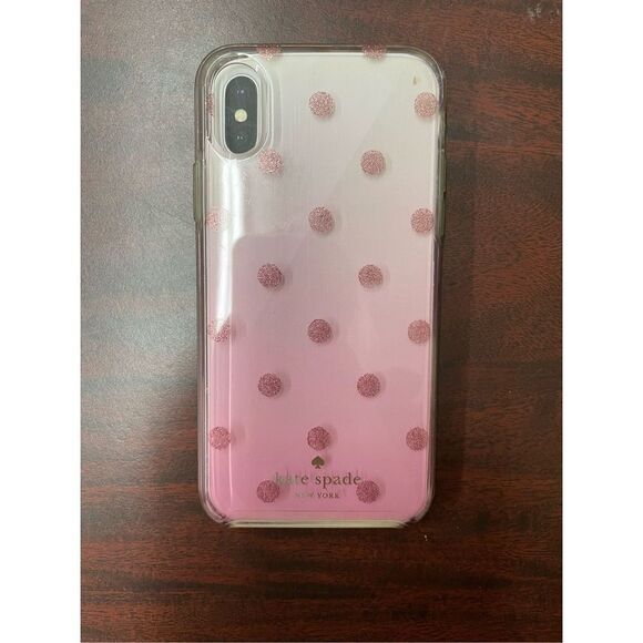 NWOT Kate Spade IPhone X Polka Dotted Phone Case - Picture 1 of 3